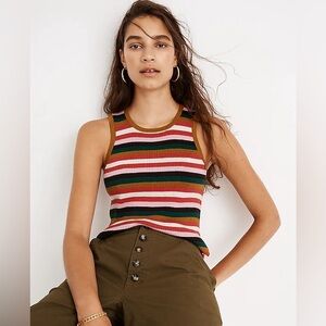 Madewell Small Striped Bayford Sweater Tank